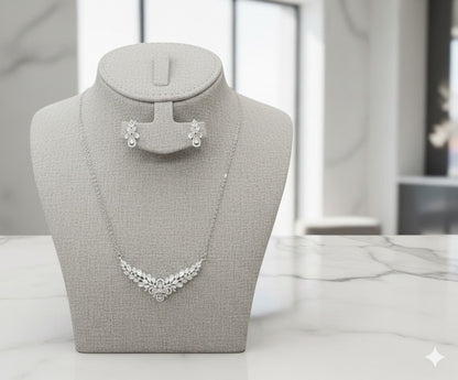 Crystal Leaf Jewelry Set