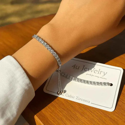 Adjustable Cubic Zirconia Bracelet